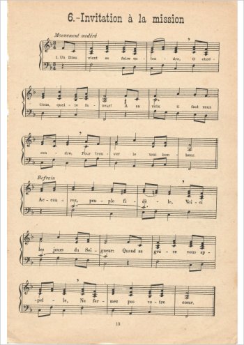 Invitation a la mission Partition gratuite